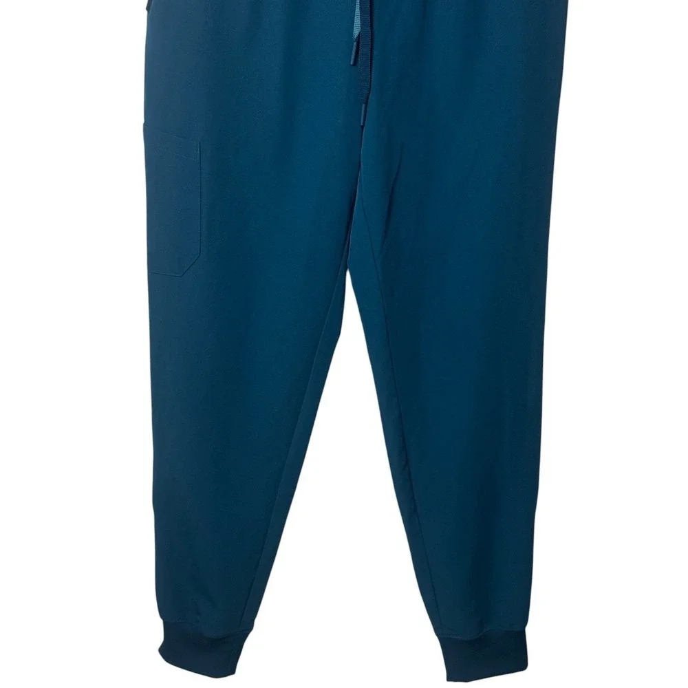 NEW Jaanuu Ultralast Scrub Jogger Pants Caribbean Blue Medical Career Comfort M
